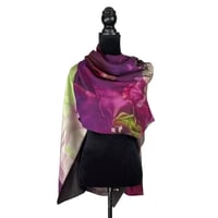 Image 2 of Merino-Silk Sweet Pea Button Shawl