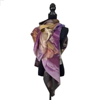 Image 1 of Merino-Silk Mauve Sweet Pea Button Shawl