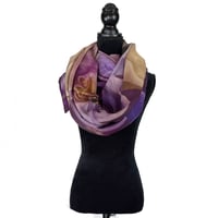 Image 3 of Merino-Silk Mauve Sweet Pea Button Shawl