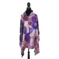 Image 2 of Merino-Silk Mauve Lace Cap Button Shawl