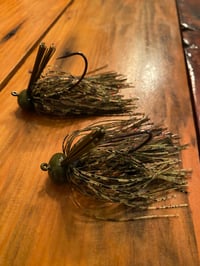 Image 1 of Watermelon Black & Red Football Jig