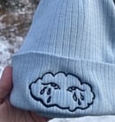 Image 2 of “70% cloud” Ribbed Knit Beanie | Atlantis