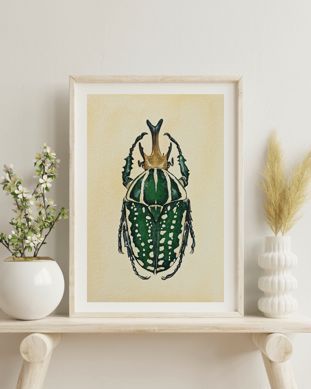 Image of Mecynorhina Beetle LIMITED EDITION PRINT 