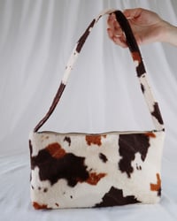 Image 2 of Tulip Bag - Brown Cow print