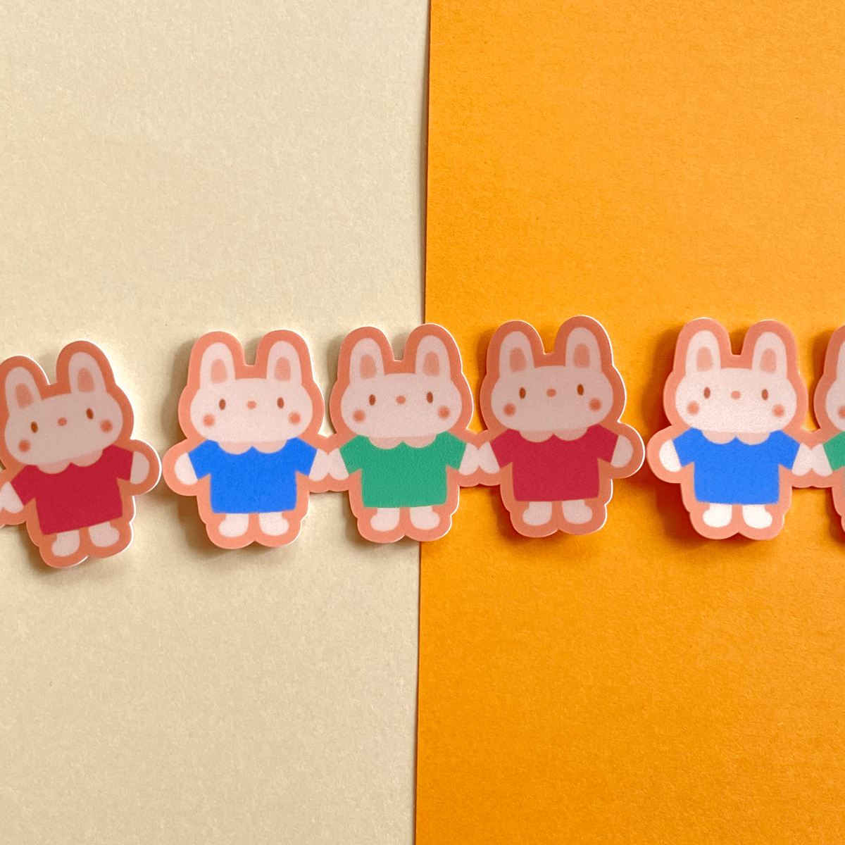 Image of Three Little Rabbits! | Vinyl Sticker