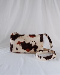 Image 1 of Tulip Bag - Brown Cow print