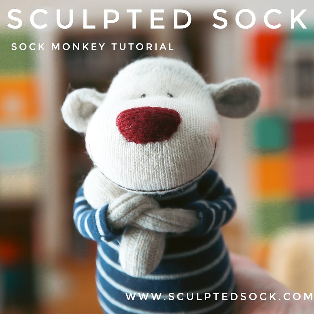 Image of Original Sculpted Sock Monkey Tutorial - Video Tutorial and PDF ONLY