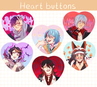 Niji En Heart Buttons