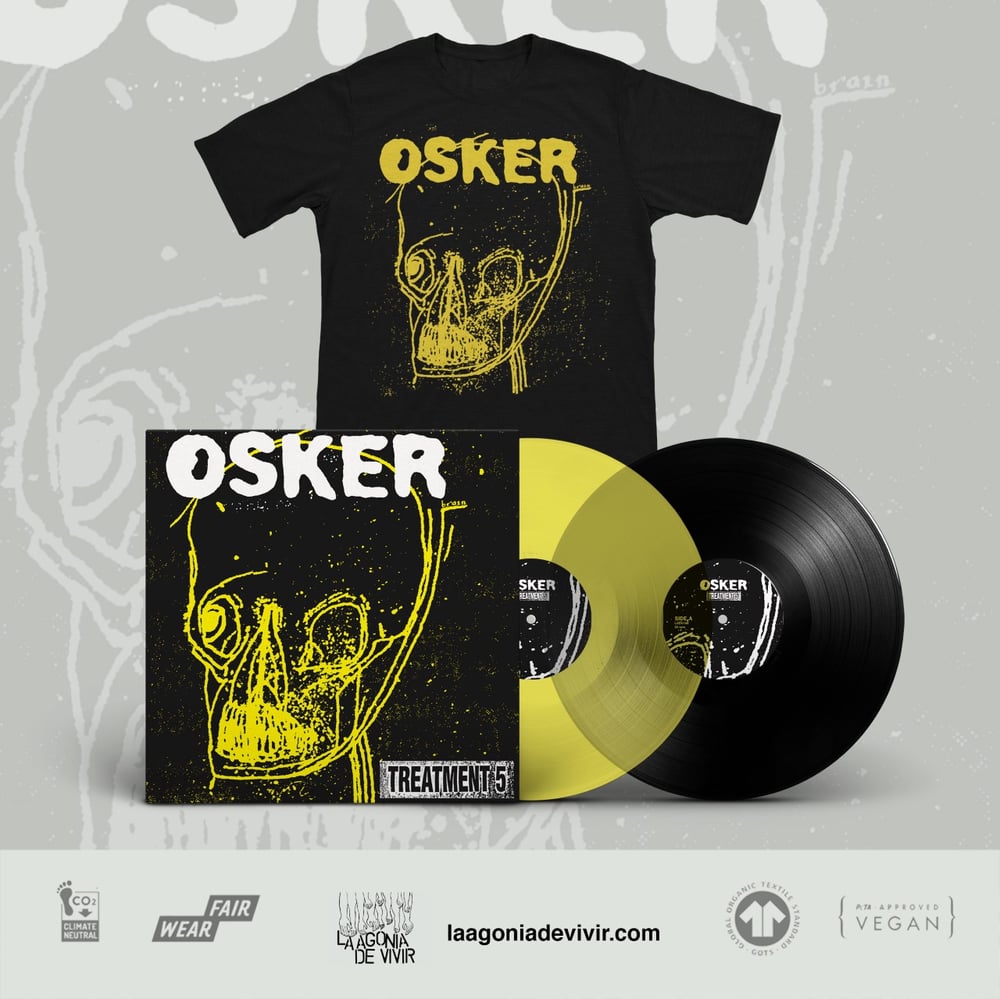 Image of PRE-ORDER NOW! OSKER "treatment 5" BUNDLE (LP reissue + Tshirt)