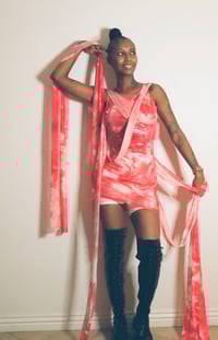 Image 2 of Music Festival Tie Dye Sheer Bodycon Mesh Dress