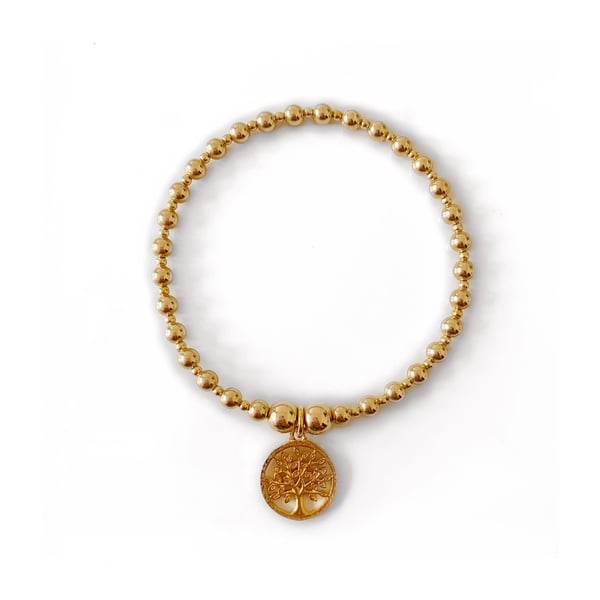 Image of Gold Tree of Life Charm Bracelet