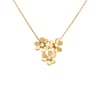 18K Gold Plated Three Flower Pendant Necklace