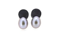 Image 1 of Fresh water pearl silver earrings