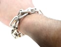 Interlinked sterling silver chain bracelet