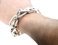 Image 5 of Interlinked sterling silver chain bracelet