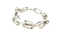 Image 1 of Interlinked sterling silver chain bracelet