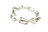 Interlinked sterling silver chain bracelet