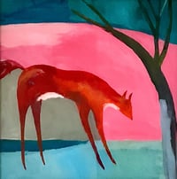 Image 1 of Fox with Blue Tree