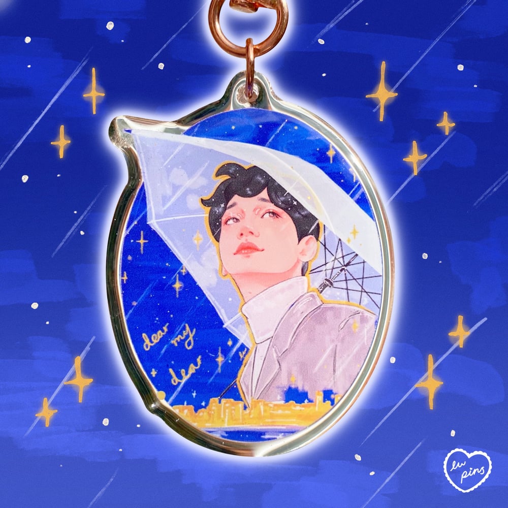 Chen Dear My Dear Glitter Acrylic Keychain