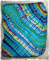 Image 3 of Good Vibrations - Ice Dyed Baby Blanket 