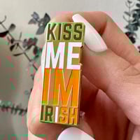 Image 3 of Kiss Me I'm Irish Enamel Pin