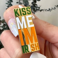 Image 2 of Kiss Me I'm Irish Enamel Pin