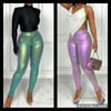 Metallic High Waist Pants