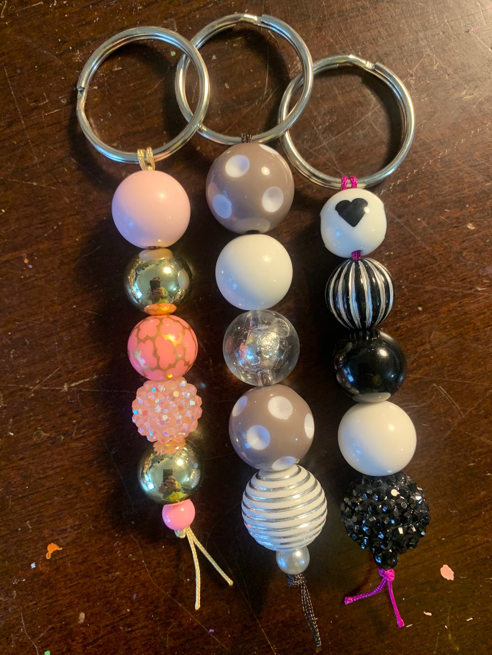 Beaded keychains/ purse charms