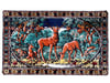 Tapisserie velours vintage cerf, biche et faon
