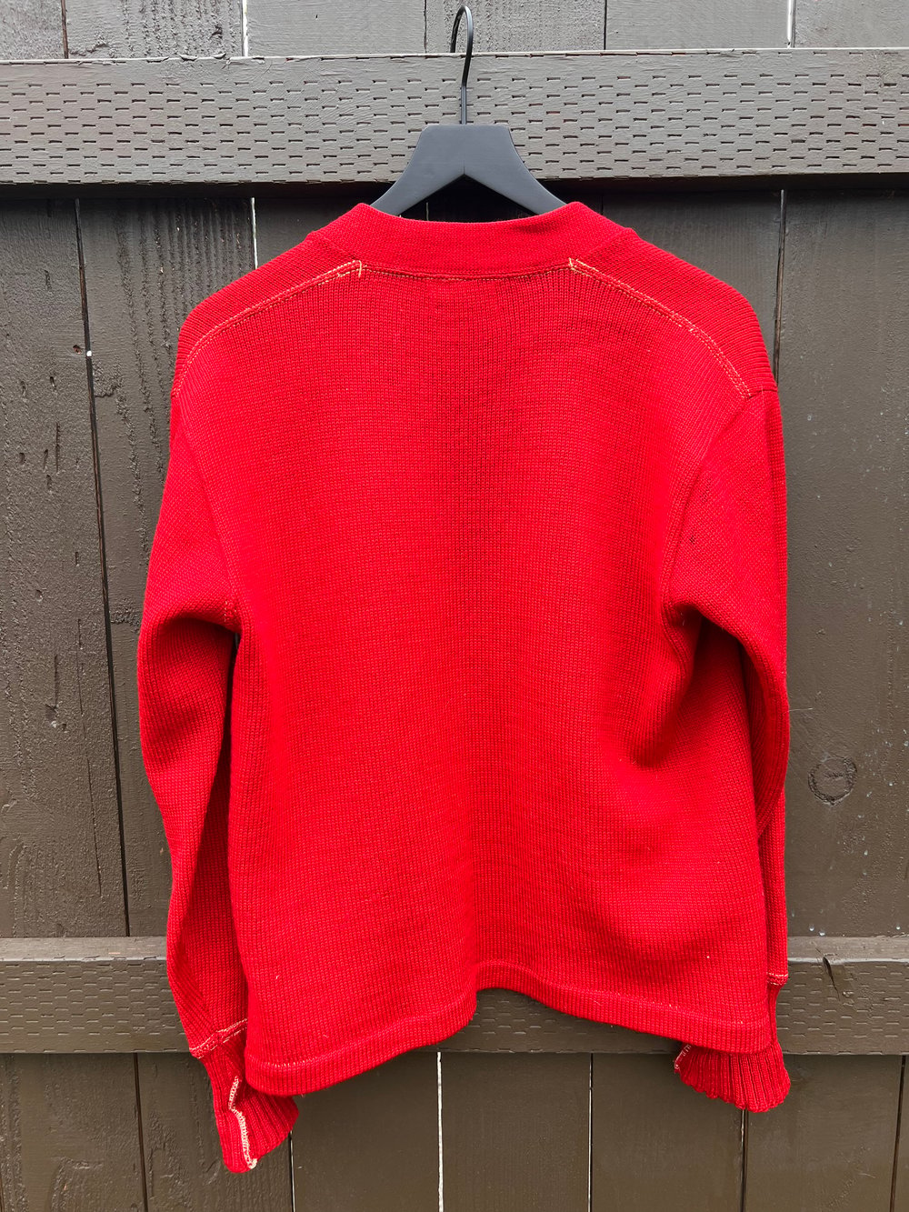 Vintage Puritan “Natch” Red Wool Sweater (S)