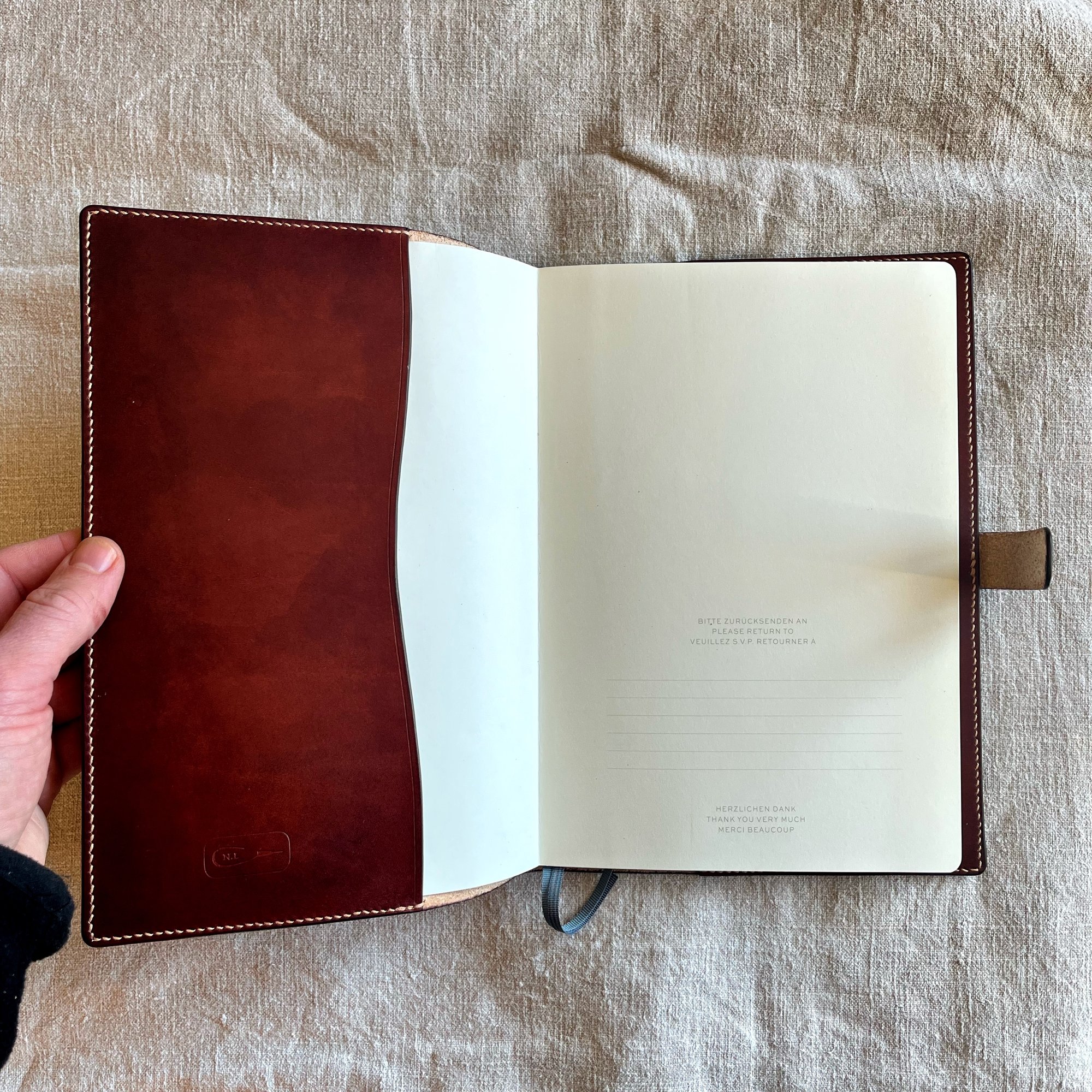 Couverture de carnet B5 rechargeable | Atelier Nicolas Lapoële