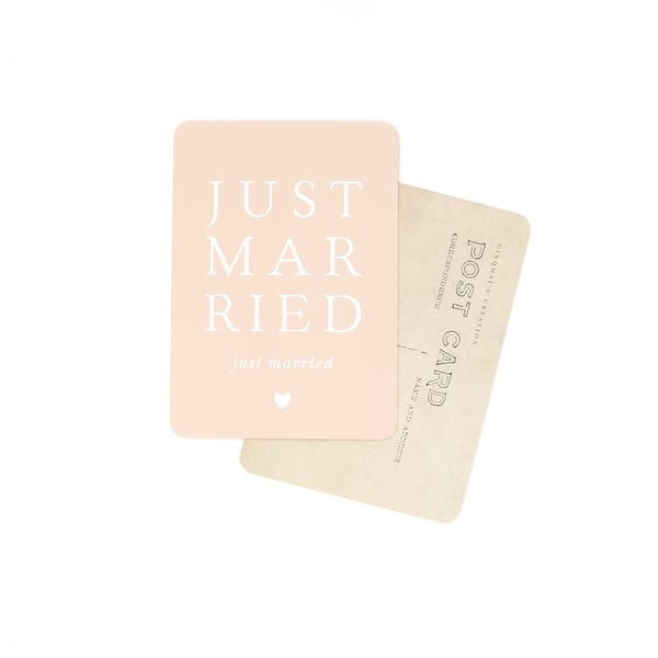 Image of Carte Postale JUST MARRIED / ADAM 