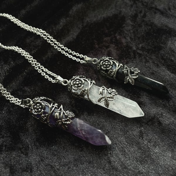 Image of Wisteria crystal necklace