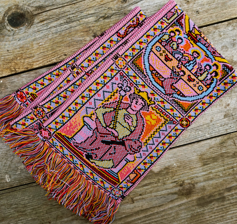 Manuscript Scarf - Multiple Colours Image 2