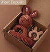 The Crochet Bunny Rattle & Dummy Clip Set