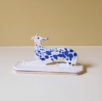 Image 3 of Large Whippet Ornament - Single Cobalt..