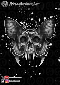 Image 1 of Skull-butterfly Poster / Print