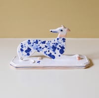 Image 1 of Large Whippet Ornament - Single Cobalt..