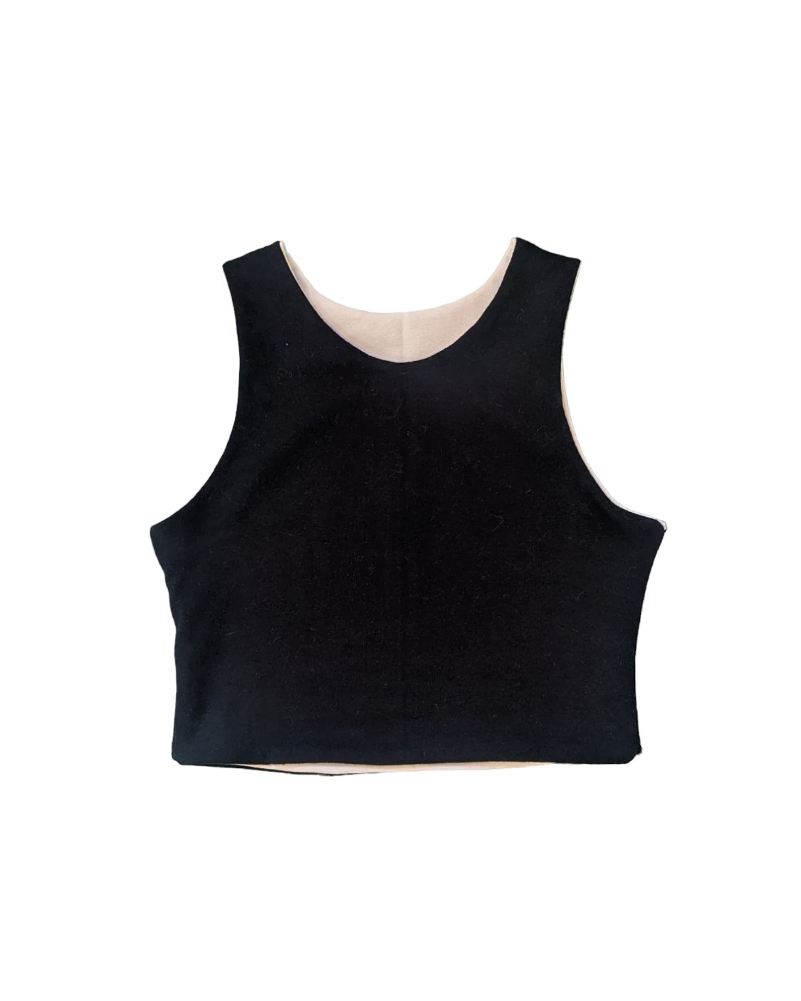 Image of CATCALL: THE REVERSIBLE CROP TOP in BLACK
