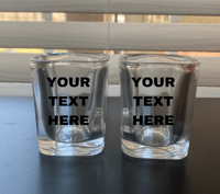Image 1 of Personalized Shot Glasses, Birthday Shot Glasses, Birthday Party Favors, Custom Shot Glasses
