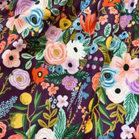 Image 4 of Girl's Fun & Fabulous Skirt - Plum Floral - Rifle Paper Co. Fabric