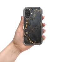 Image 7 of Gold and Black Tattered Texture Gnarled Roots Goth Inspired Clear Case for iPhone®