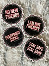 Barbed wire saying stickers (4 choices)