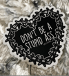 Barbed wire heart stickers (2 choices)