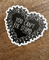 Barbed wire heart stickers (2 choices)