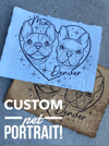 CUSTOM Pet portrait linework print