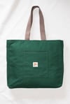 Le Sac Tote Bag (Bottle Green/Purple)