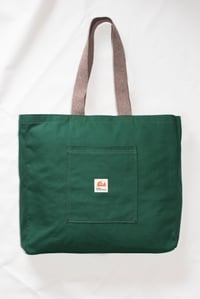 Image 1 of Le Sac Tote Bag (Bottle Green/Purple)