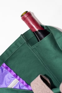 Image 4 of Le Sac Tote Bag (Bottle Green/Purple)