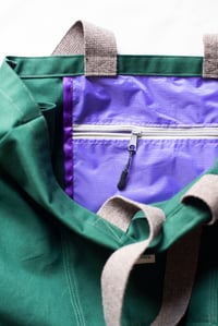Image 2 of Le Sac Tote Bag (Bottle Green/Purple)